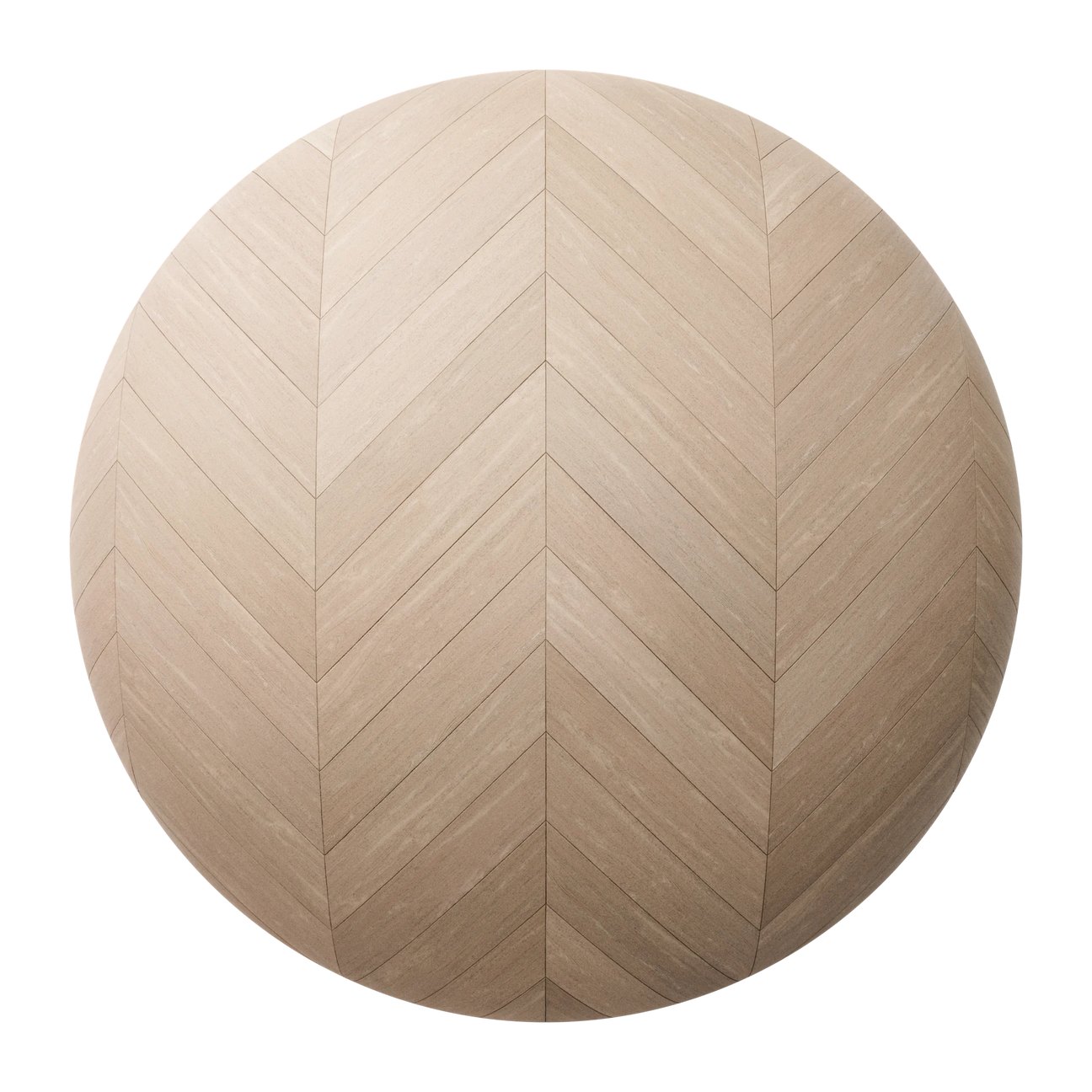 Beech Chevron Wood Floor PBR Texture - Sphere Swatch Preview | Superellipse