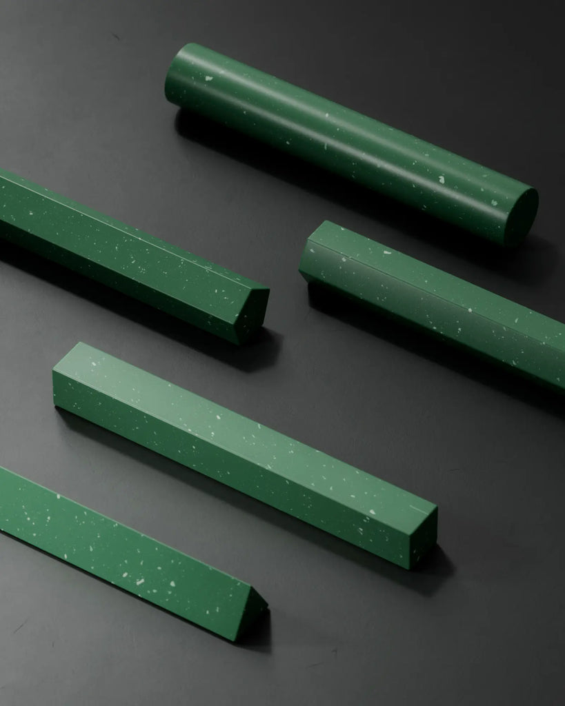 Vibrant Green Terrazzo Plastic Small PBR Texture - Example Scene Visualization | Superellipse