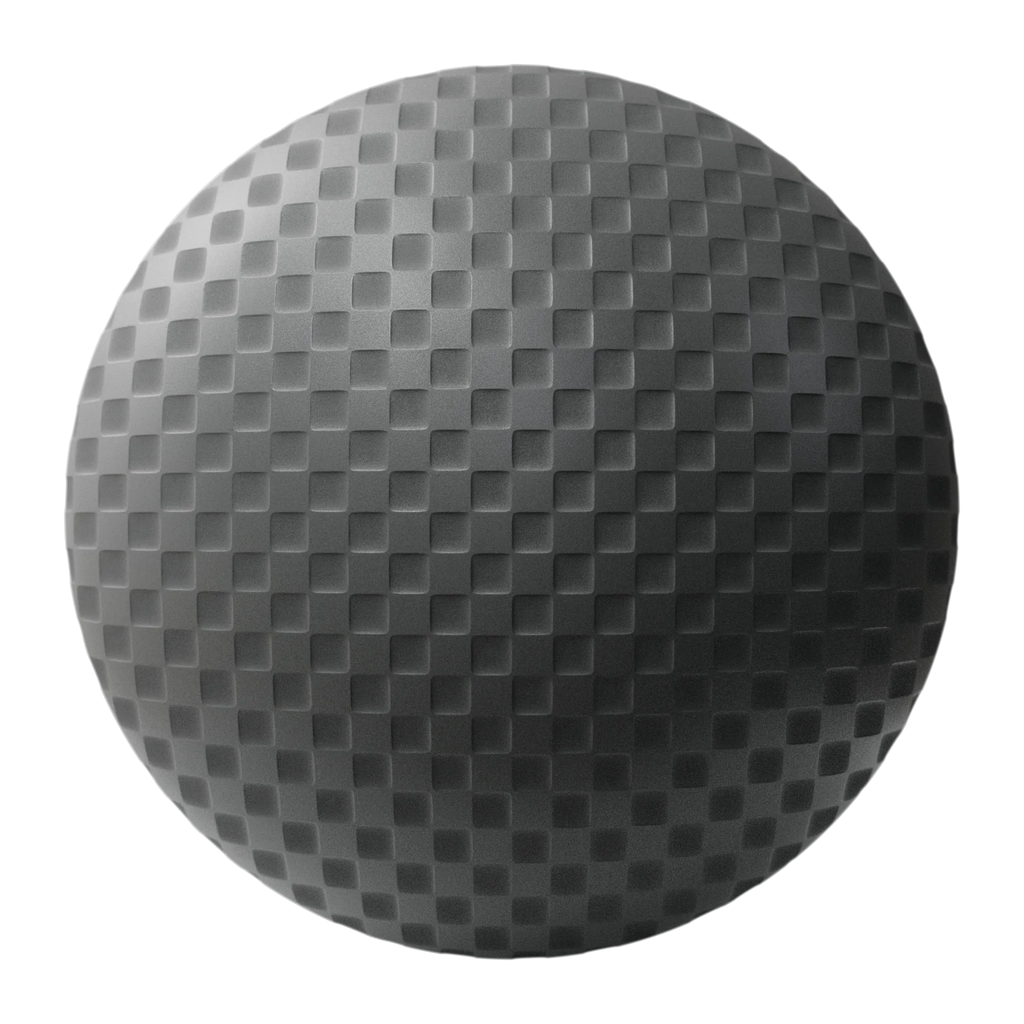 Soft Square Debossed Plastic PBR Texture - Sphere Swatch Preview | Superellipse