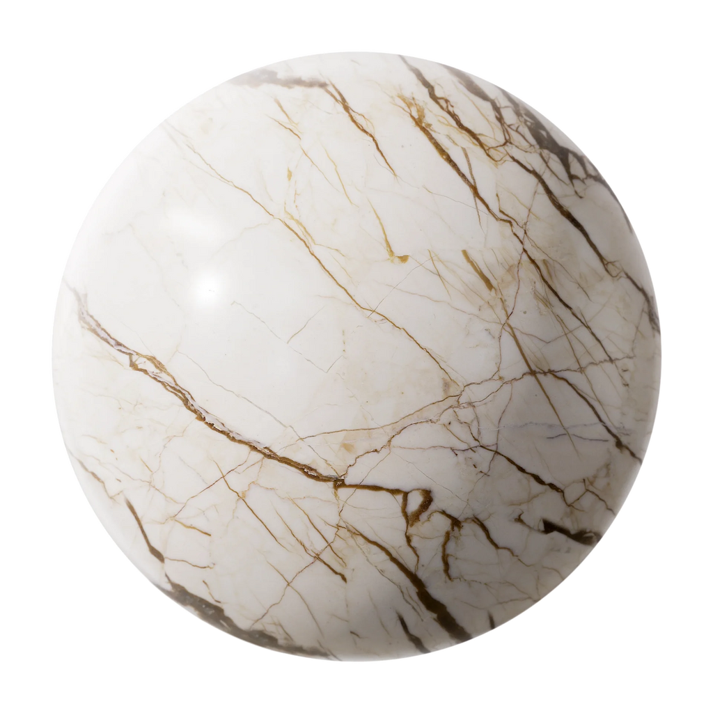 Sofita Beige Honed Marble Slab PBR Texture - Sphere Swatch Preview | Superellipse