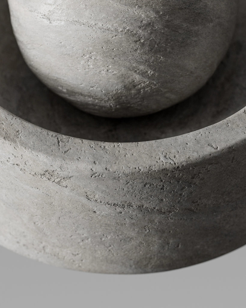 Ash Grey Unfinished Limestone PBR Texture - Example Scene Visualization | Superellipse