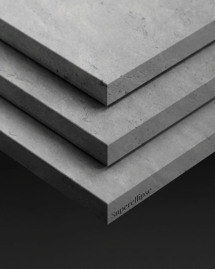 Natural Grey Stone Slab Unfinished PBR Texture - Example Scene Visualization | Superellipse