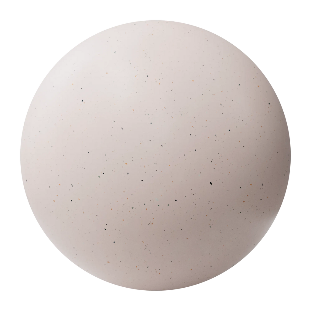 Daisy Pink Terrazzo Plastic Small PBR Texture - Sphere Swatch Preview | Superellipse