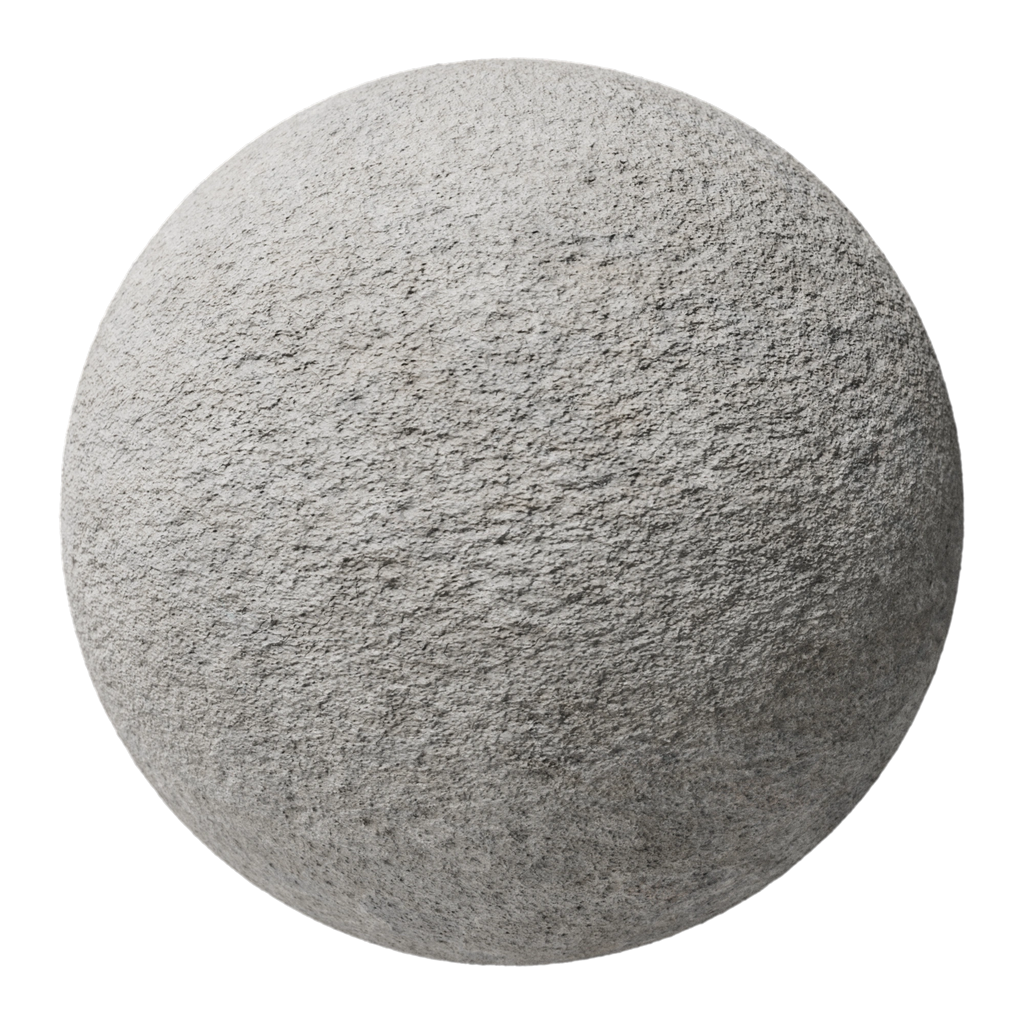 Ash Grey Bush Hammered Limestone PBR Texture - Sphere Swatch Preview | Superellipse