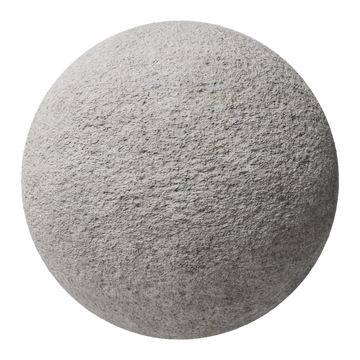 Ash Grey Bush Hammered Limestone PBR Texture - Sphere Swatch Preview | Superellipse