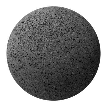 Vesicular Basalt Stone Grey PBR Texture - Sphere Swatch Preview | Superellipse