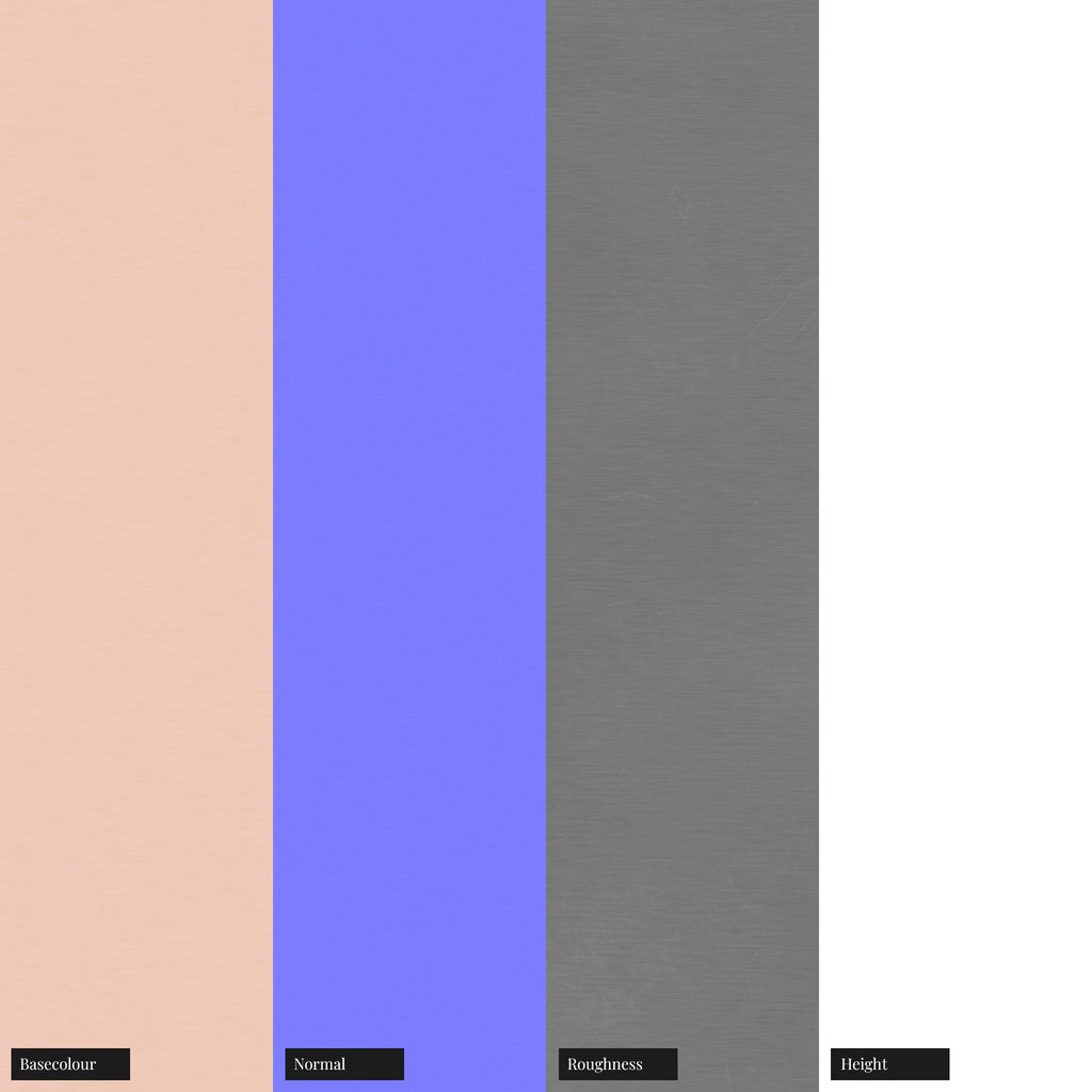 Rough Brushed Copper Metal PBR Texture - Example Scene Visualization | Superellipse