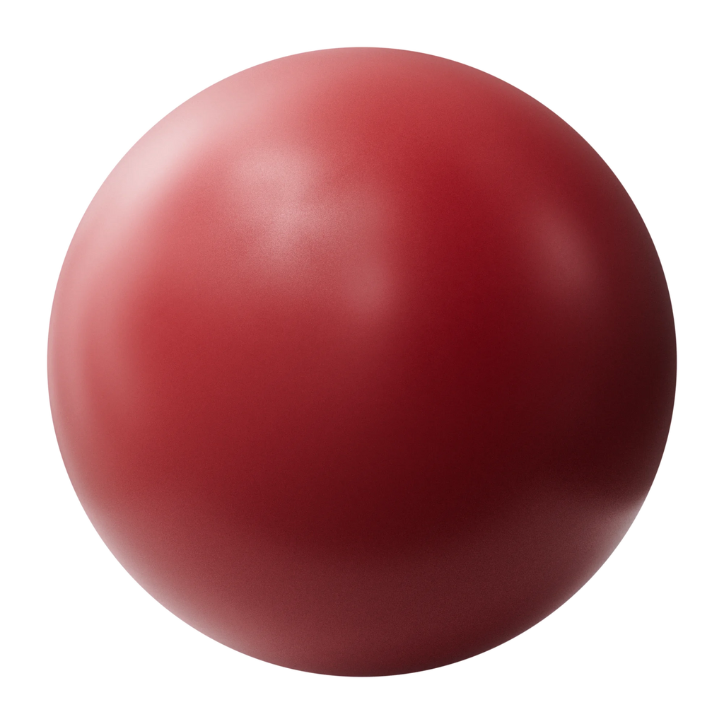 Chilli Pepper Red Satin Finish Plastic PBR Texture - Sphere Swatch Preview | Superellipse