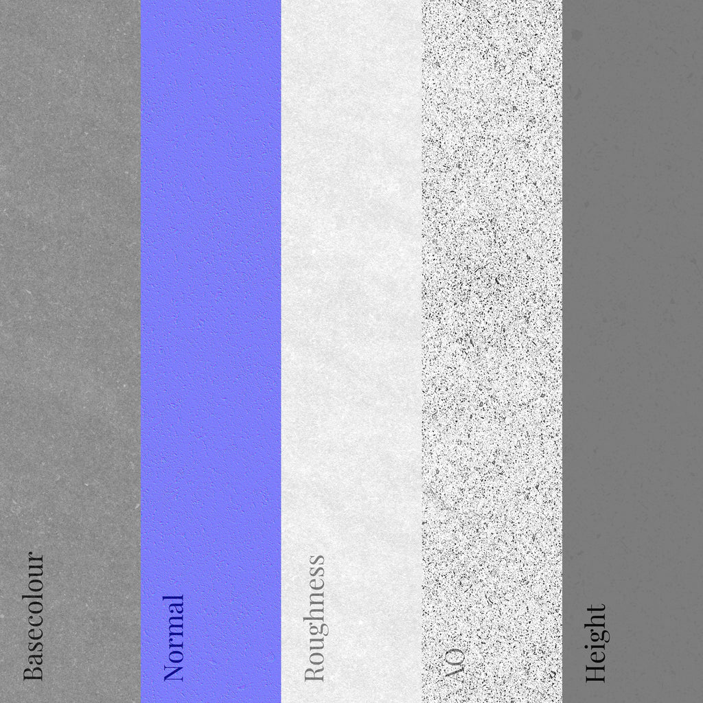 Vesicular Basalt Fine Stone Light Grey PBR Texture - Example Scene Visualization | Superellipse