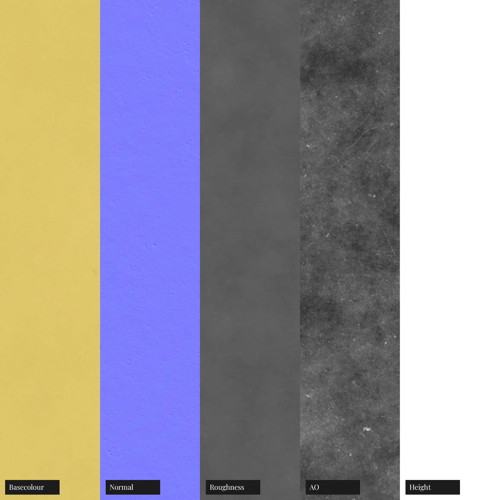 Textured Unfinished Cast Brass Metal PBR Texture - Example Scene Visualization | Superellipse