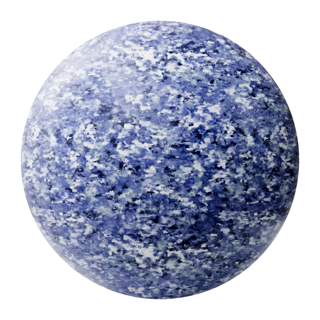 Designer Recycled LDPE Plastic Blue PBR Texture - Sphere Swatch Preview | Superellipse