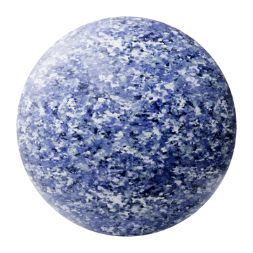 Designer Recycled LDPE Plastic Blue PBR Texture - Sphere Swatch Preview | Superellipse