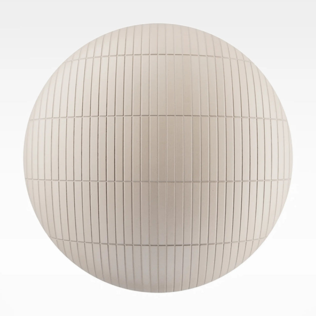 Slim Matte Soft Beige Tile PBR Texture - Sphere Swatch Preview | Superellipse