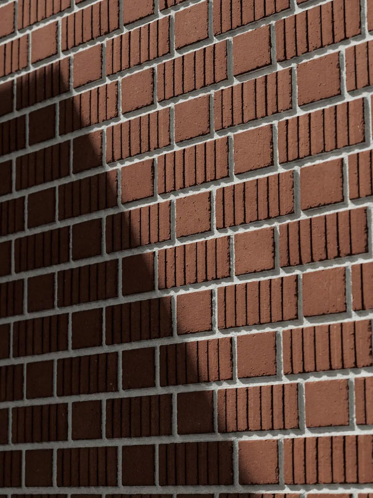 Grooved Red Clay Brick Facade Flemish Bond PBR Texture - Example Scene Visualization | Superellipse