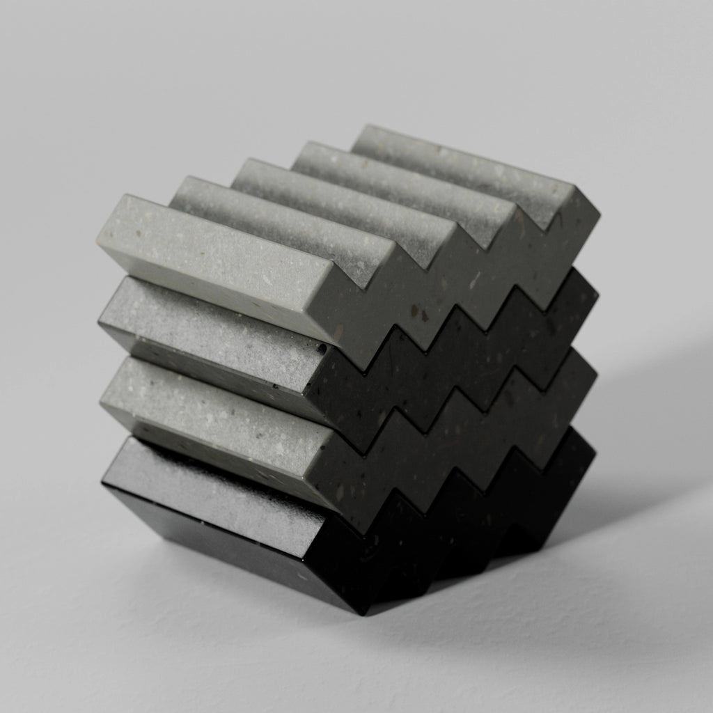 Dark Grey Ceramic Terrazzo PBR Texture - Example Scene Visualization | Superellipse