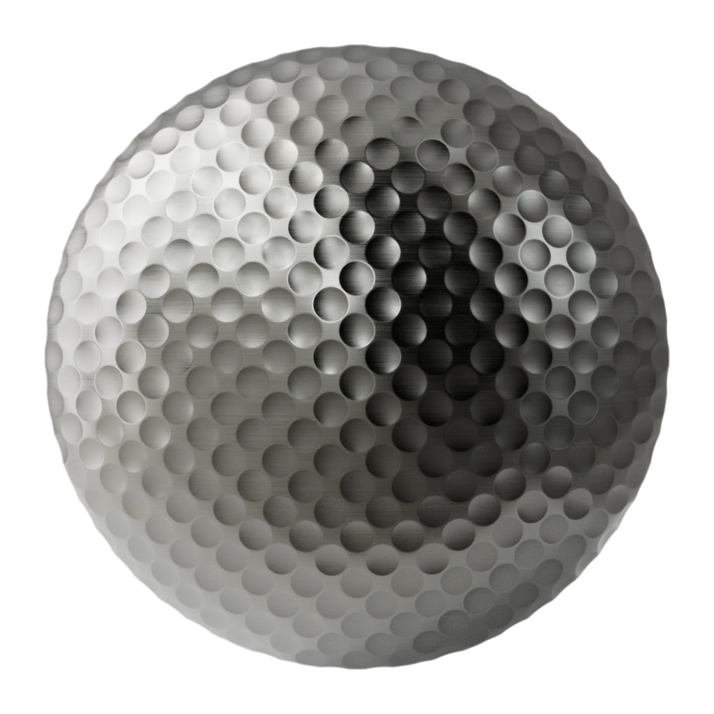 Geometric Pattern Milled Aluminium Metal PBR Texture - Sphere Swatch Preview | Superellipse