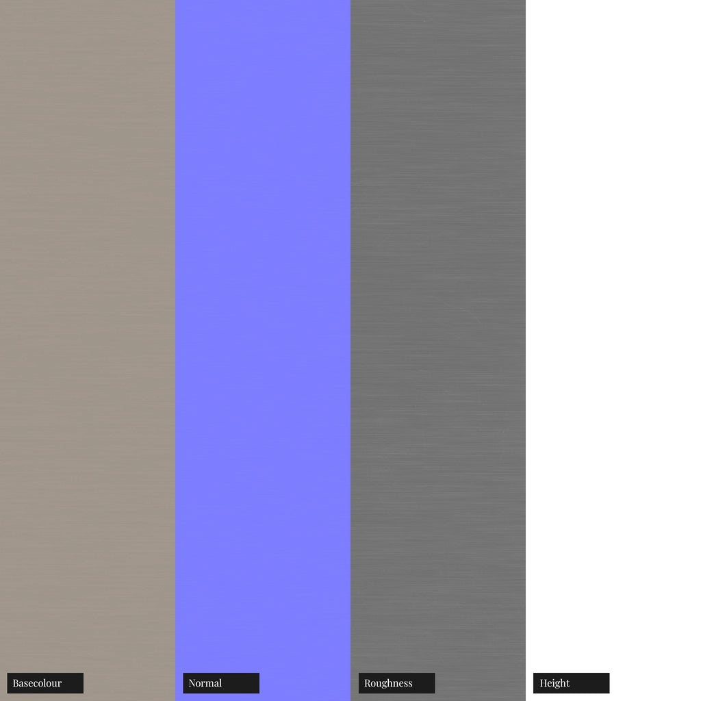 Rough Brushed Titanium Metal PBR Texture - Example Scene Visualization | Superellipse