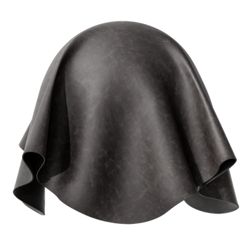 Patinaed Full Grain Distressed Leather Rich Brown PBR Texture - Sphere Swatch Preview | Superellipse