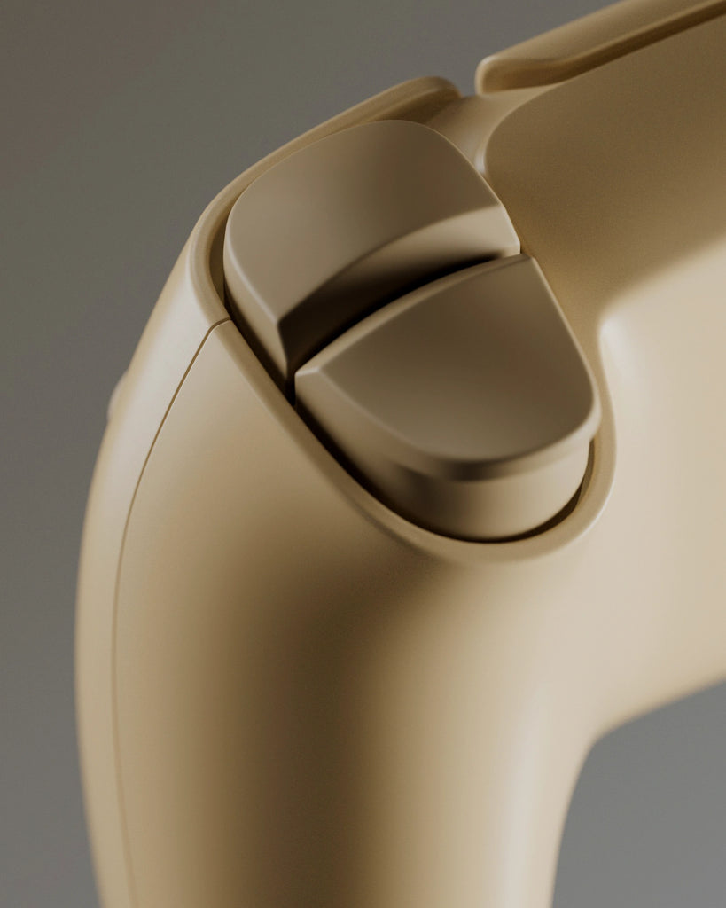 Beige Metallic Finish Plastic PBR Texture - Example Scene Visualization | Superellipse