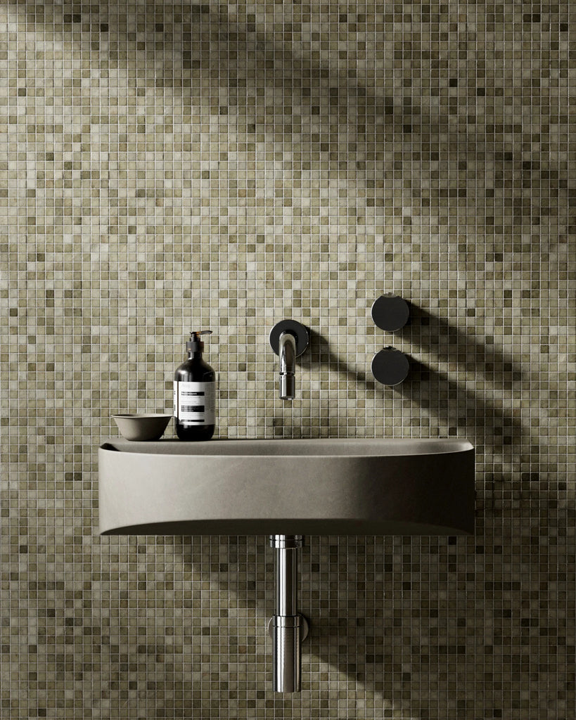 Zellige Olive Mosaic Tile PBR Texture - Example Scene Visualization | Superellipse
