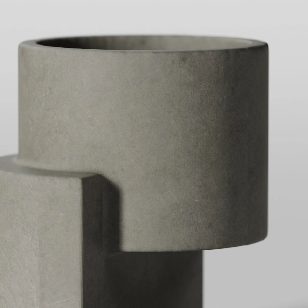Grey Minimal Smooth Cast Concrete PBR Texture - Example Scene Visualization | Superellipse