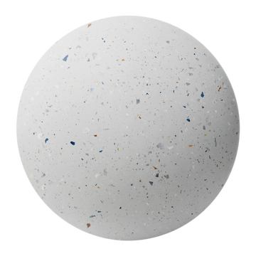 Tutti Frutti Ceramic Terrazzo PBR Texture - Sphere Swatch Preview | Superellipse