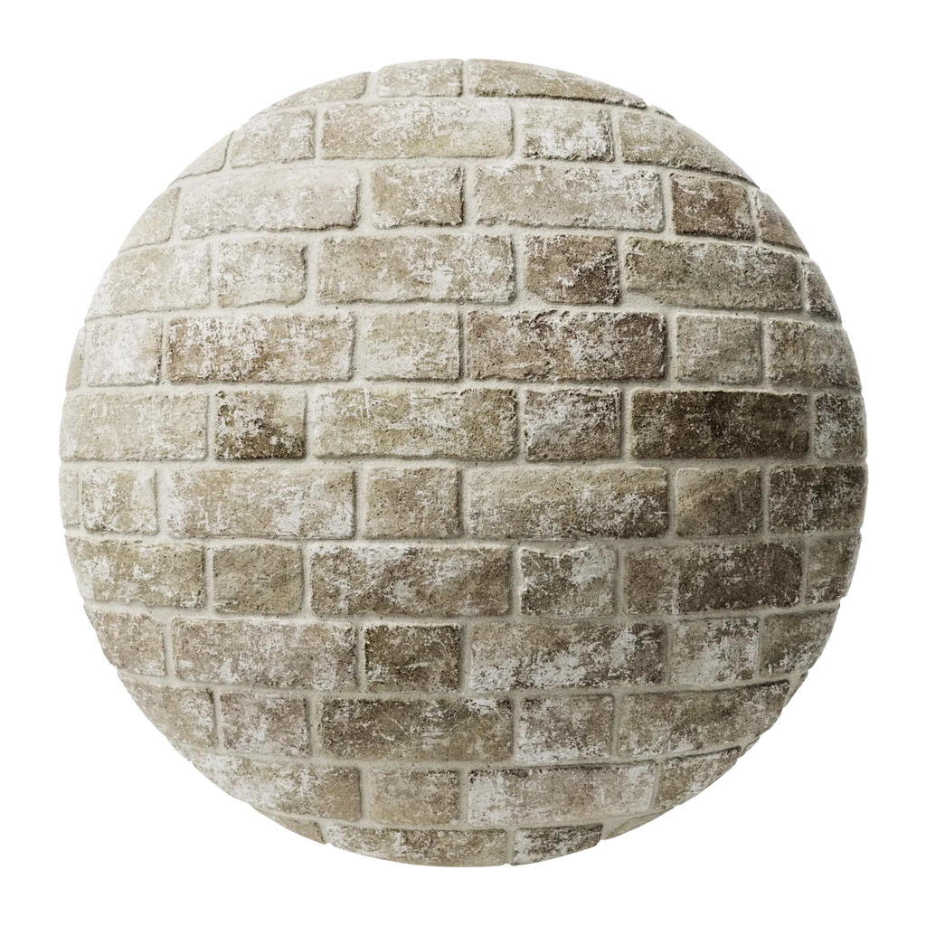 Reclaimed Edwardian Brick Flemish Bond PBR Texture - Sphere Swatch Preview | Superellipse