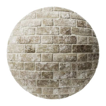 Reclaimed Edwardian Brick Flemish Bond PBR Texture - Sphere Swatch Preview | Superellipse