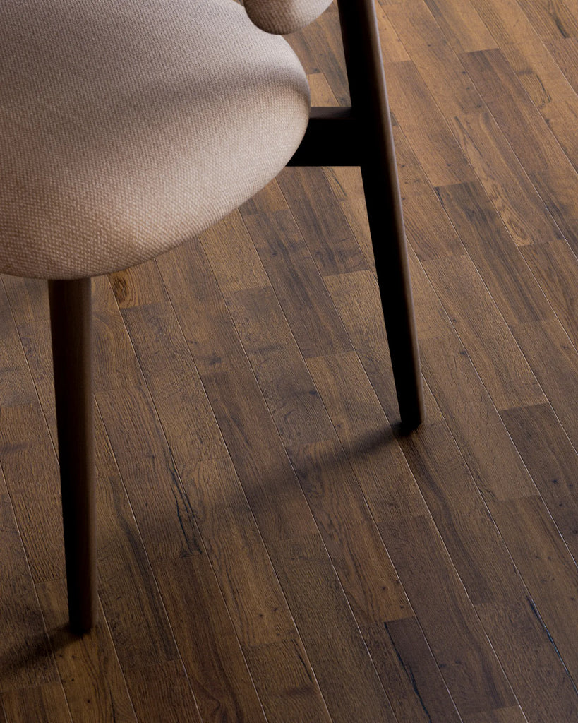 English Chestnut Oak Brick Bond Parquet Wood Floor PBR Texture - Example Scene Visualization | Superellipse