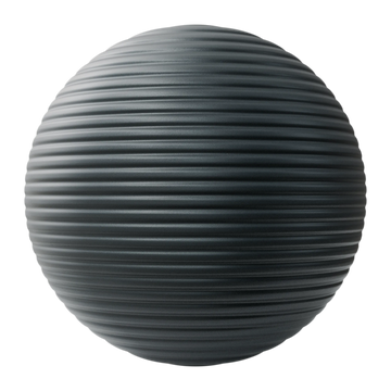 Softened Fluted Plastic Surface Texture PBR Texture - Sphere Swatch Preview | Superellipse