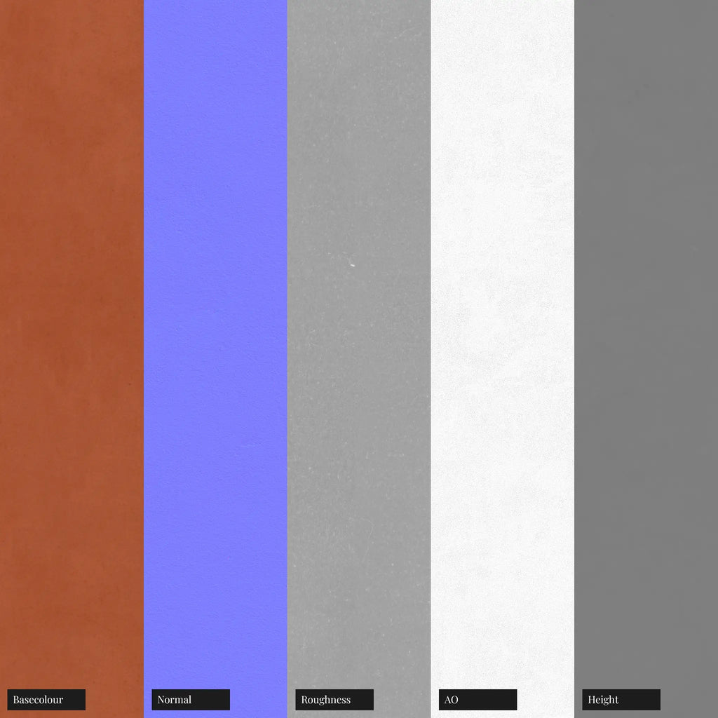 Tuscany Red Clay Plaster Facade PBR Texture - Example Scene Visualization | Superellipse