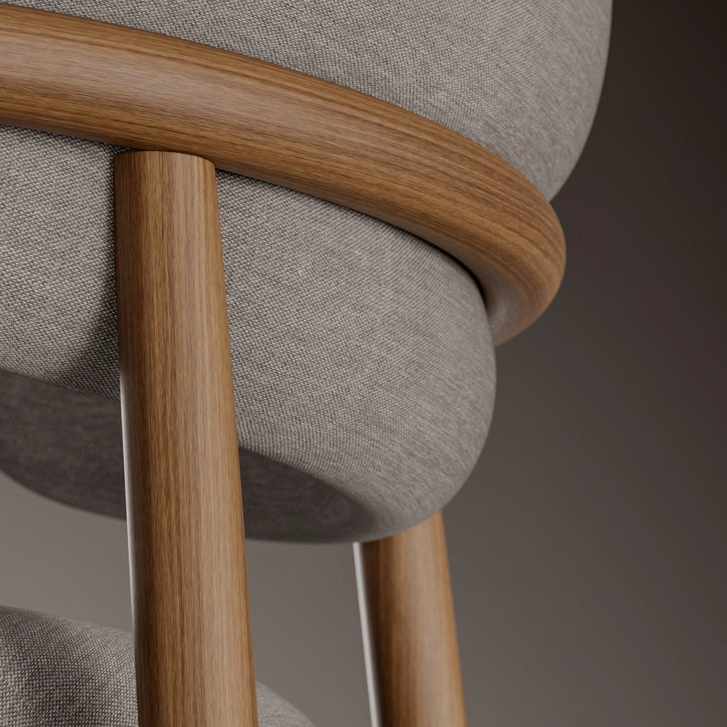 Teak Rift Sawn Veneer Wood PBR Texture - Example Scene Visualization | Superellipse