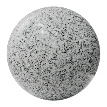 Heather Grey Polished Granite Slab PBR Texture - Sphere Swatch Preview | Superellipse