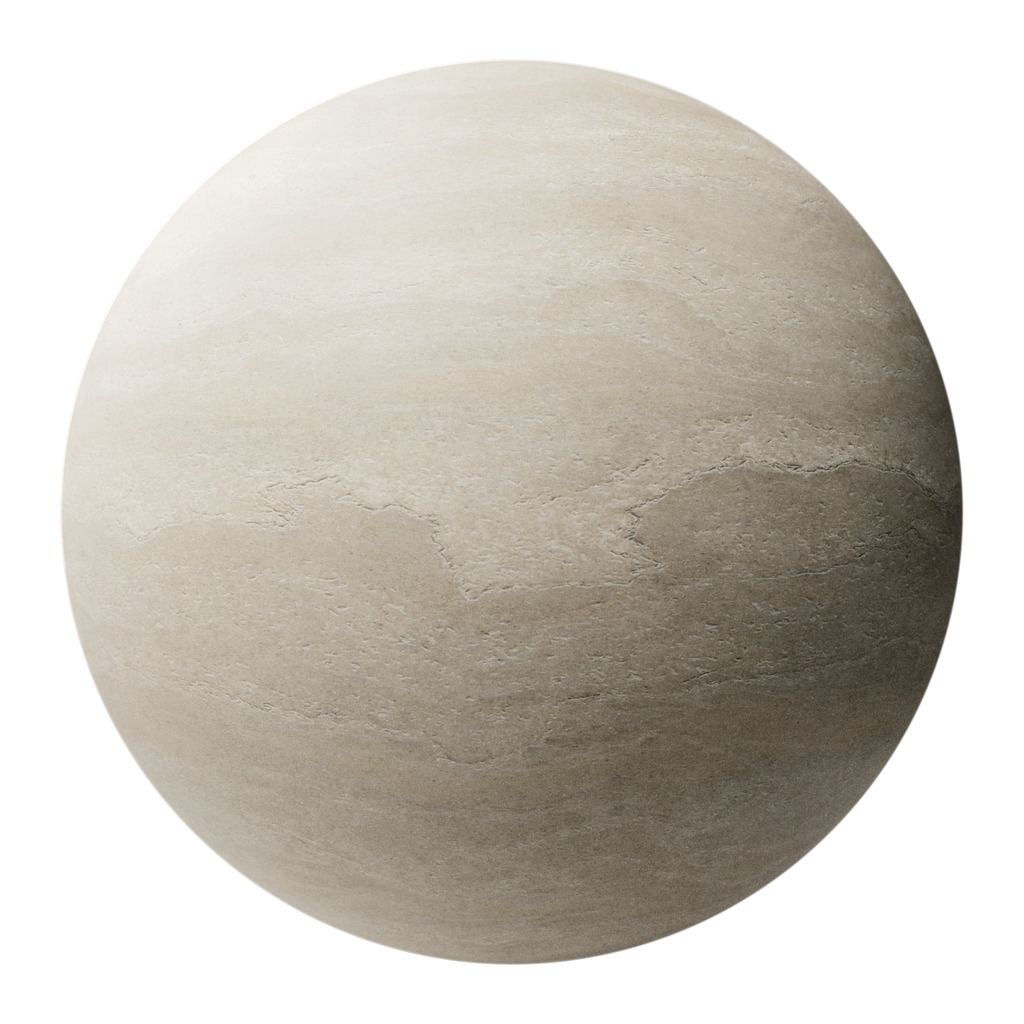 Honed Travertine PBR Texture - Sphere Swatch Preview | Superellipse
