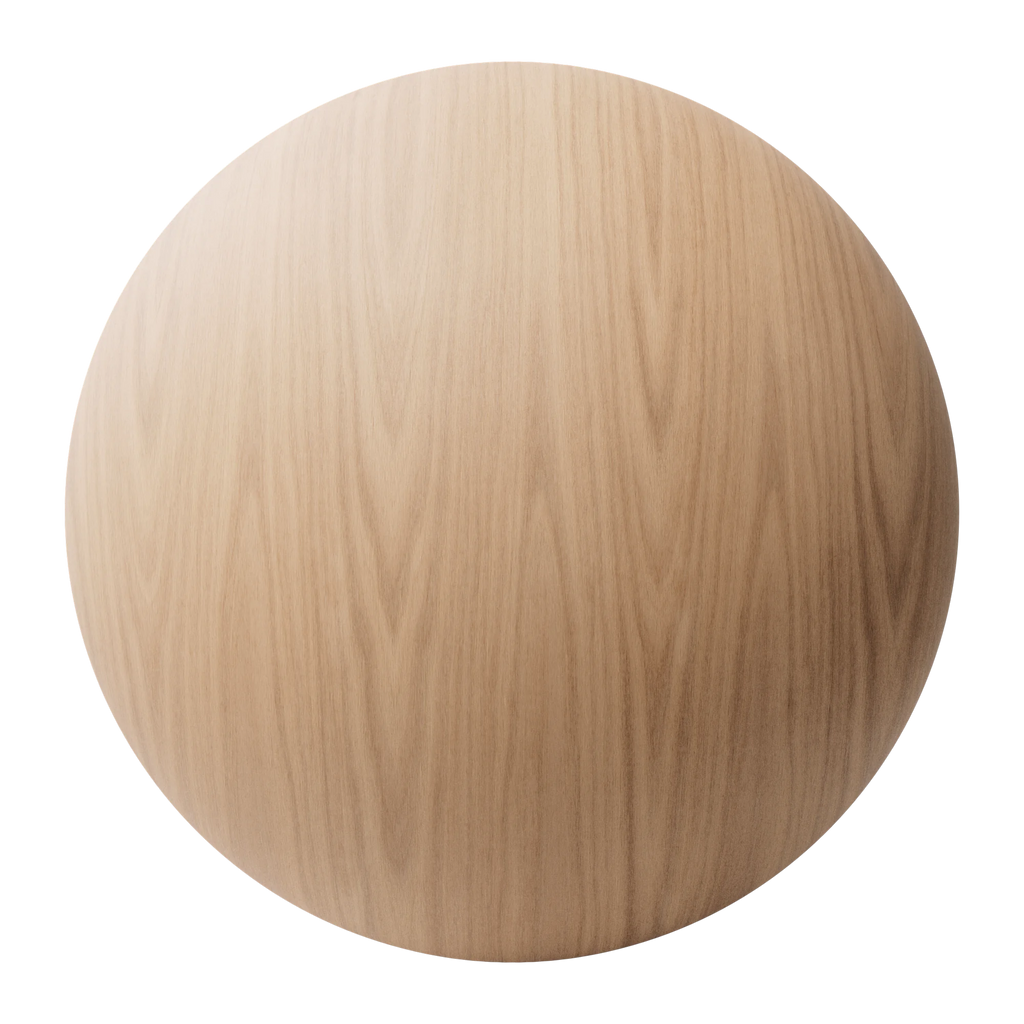 Red Oak Book Matched Veneer Wood PBR Texture - Sphere Swatch Preview | Superellipse