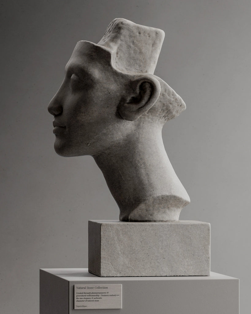 Ash Grey Honed Limestone PBR Texture - Example Scene Visualization | Superellipse