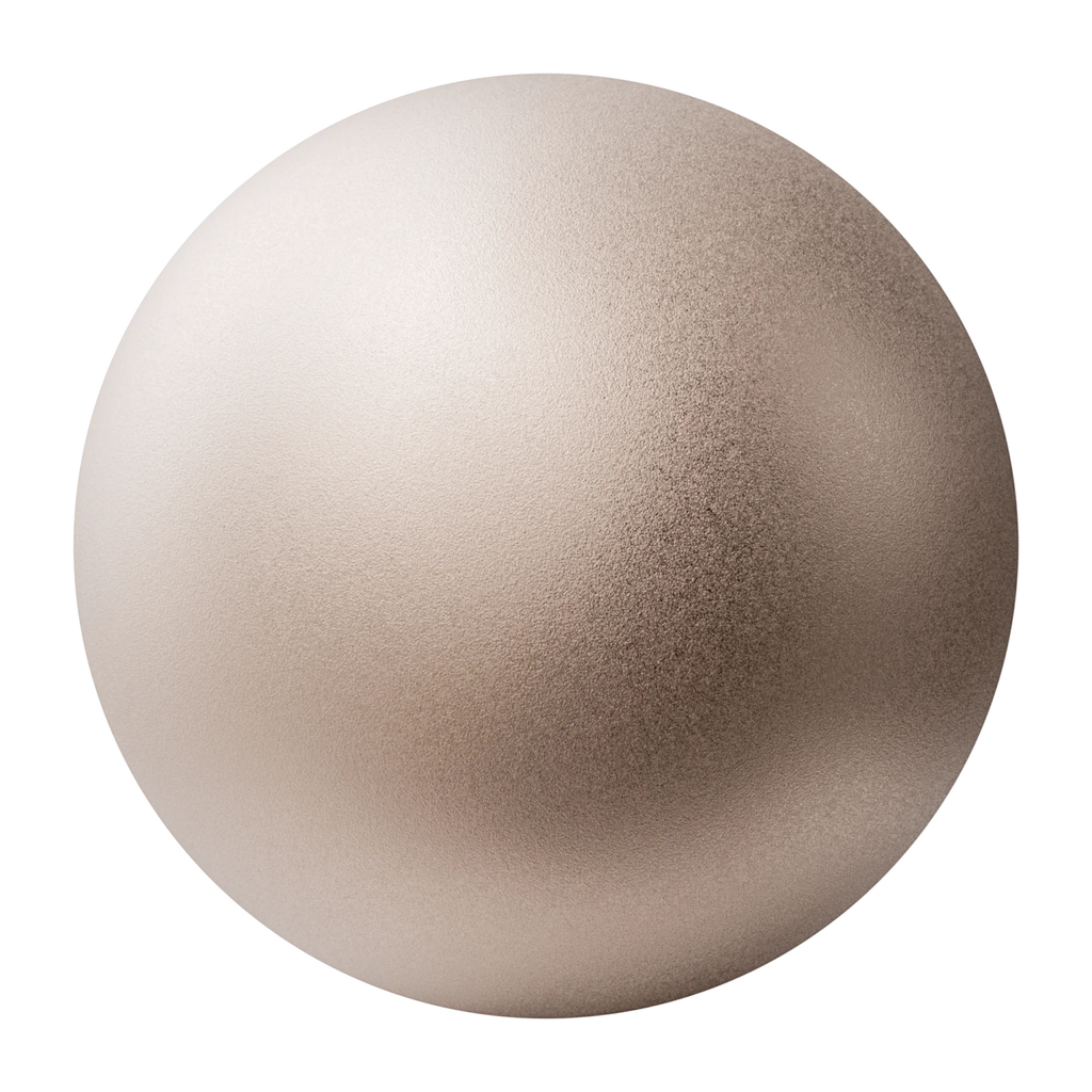 Sandblasted Matte Copper Metal PBR Texture - Sphere Swatch Preview | Superellipse