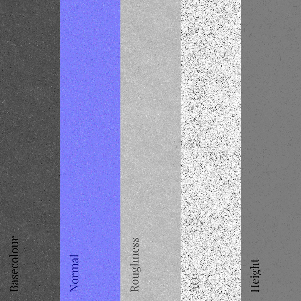 Vesicular Basalt Fine Stone Grey PBR Texture - Example Scene Visualization | Superellipse