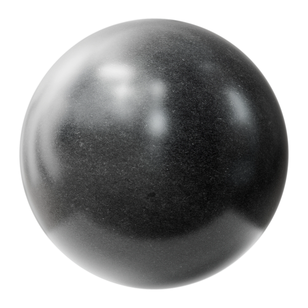 Basalt Stone Polished PBR Texture - Sphere Swatch Preview | Superellipse