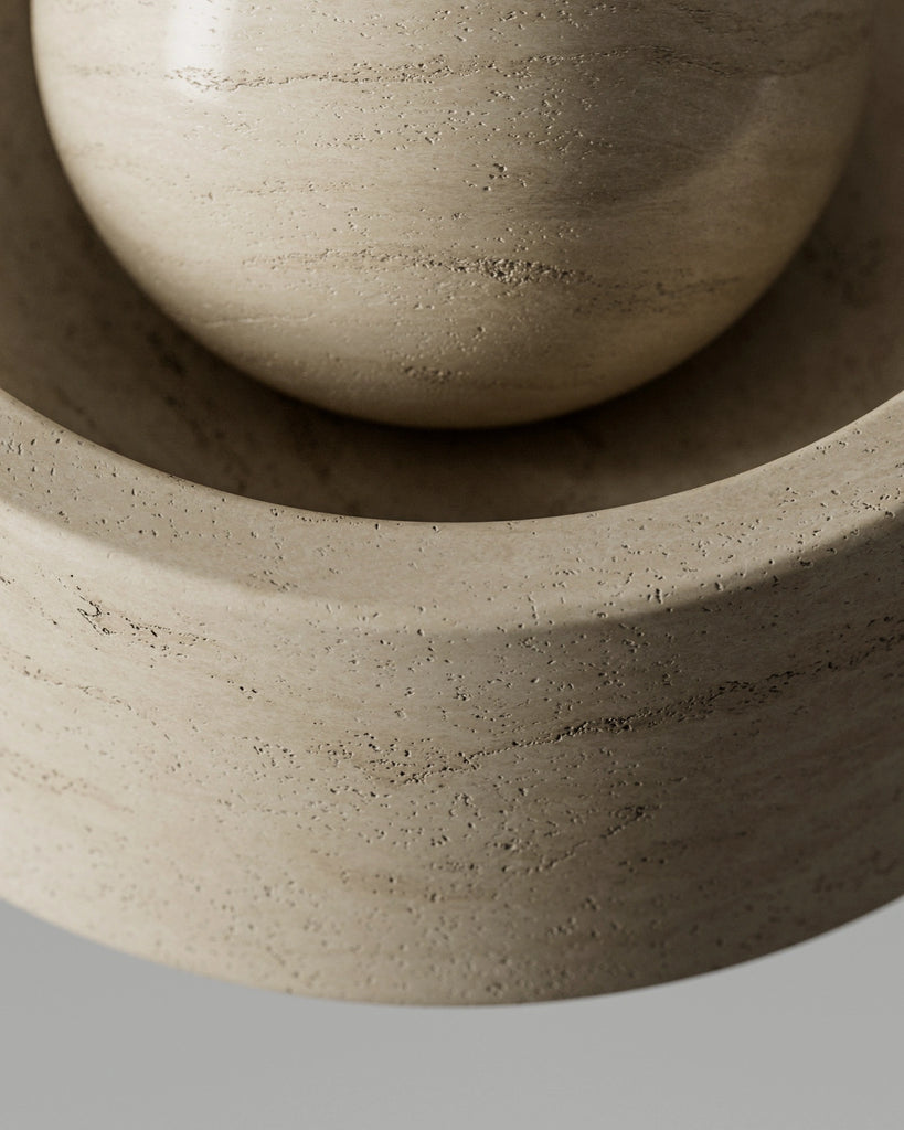 Honed Travertine Unfilled PBR Texture - Example Scene Visualization | Superellipse