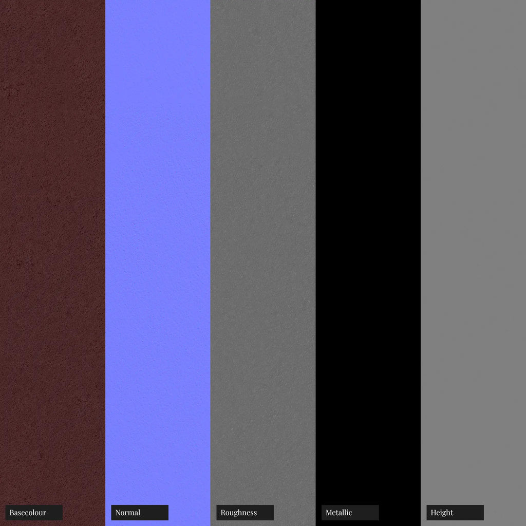 Burgundy Aniline Top Grain Leather PBR Texture - Example Scene Visualization | Superellipse