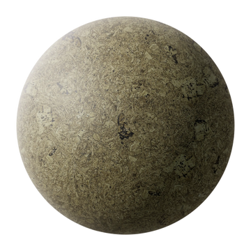 Natural Cork Olive Green PBR Texture - Sphere Swatch Preview | Superellipse