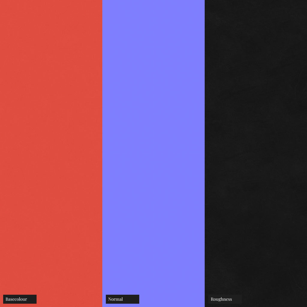 Cherry Red High Gloss Finish Plastic PBR Texture - Example Scene Visualization | Superellipse