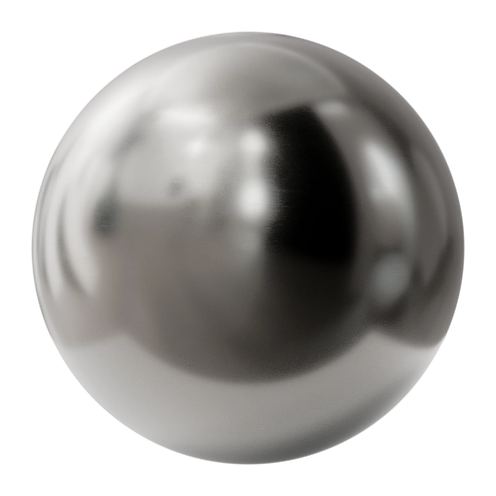 Polished Iron Metal PBR Texture - Sphere Swatch Preview | Superellipse