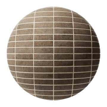 Yorkshire Clinker Wirecut Brick Stack Bond PBR Texture - Sphere Swatch Preview | Superellipse
