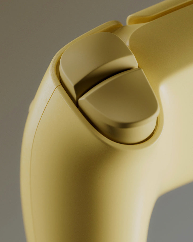 Dusky Citron Yellow Heavily Damaged Plastic PBR Texture - Example Scene Visualization | Superellipse