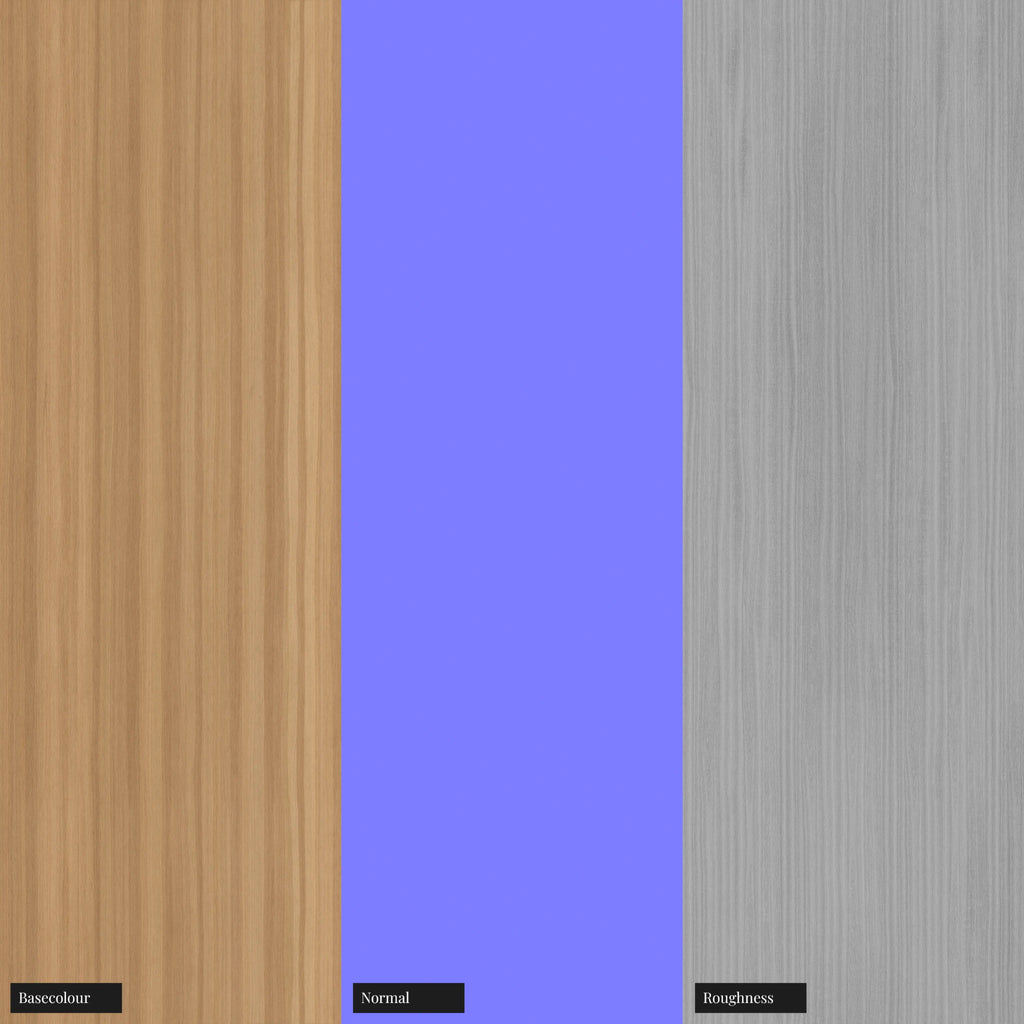White Oak Rift Sawn Wood Veneer PBR Texture - Example Scene Visualization | Superellipse