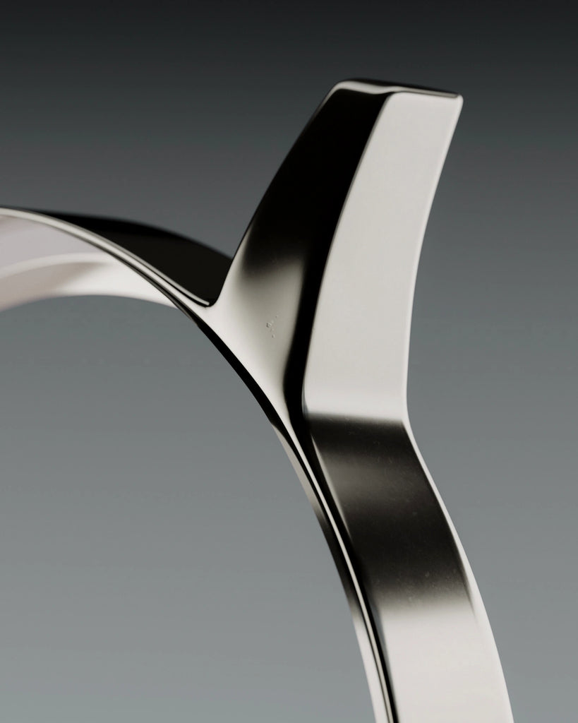 Polished As Cast Platinum Metal PBR Texture - Example Scene Visualization | Superellipse