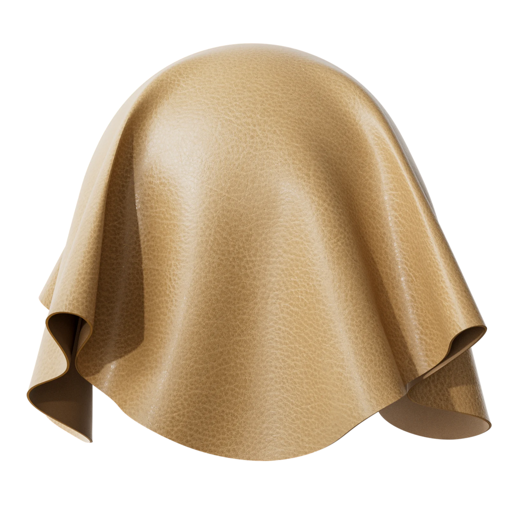 Brulee Pebbled Full Grain Leather PBR Texture - Sphere Swatch Preview | Superellipse