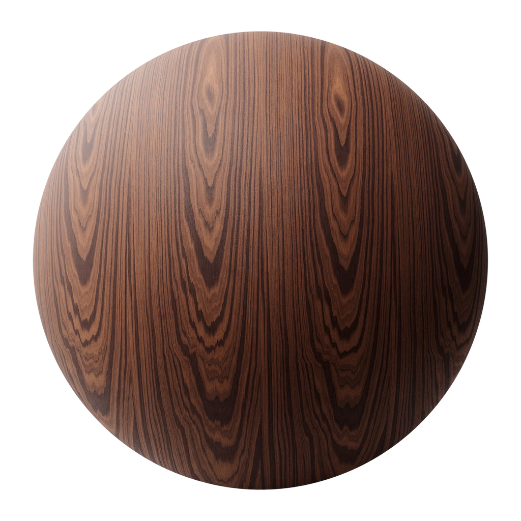 Rosewood Slip Matched Oiled Veneer Wood 02 PBR Texture - Sphere Swatch Preview | Superellipse